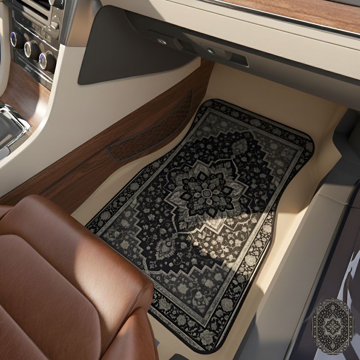 Oriental Carpet Pattern Car Floor Mats Set of 4